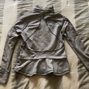 lululemon athletica Tops - White and grey lululemon track jacket lululemon athletica Tops - White and grey lululemon track jacket